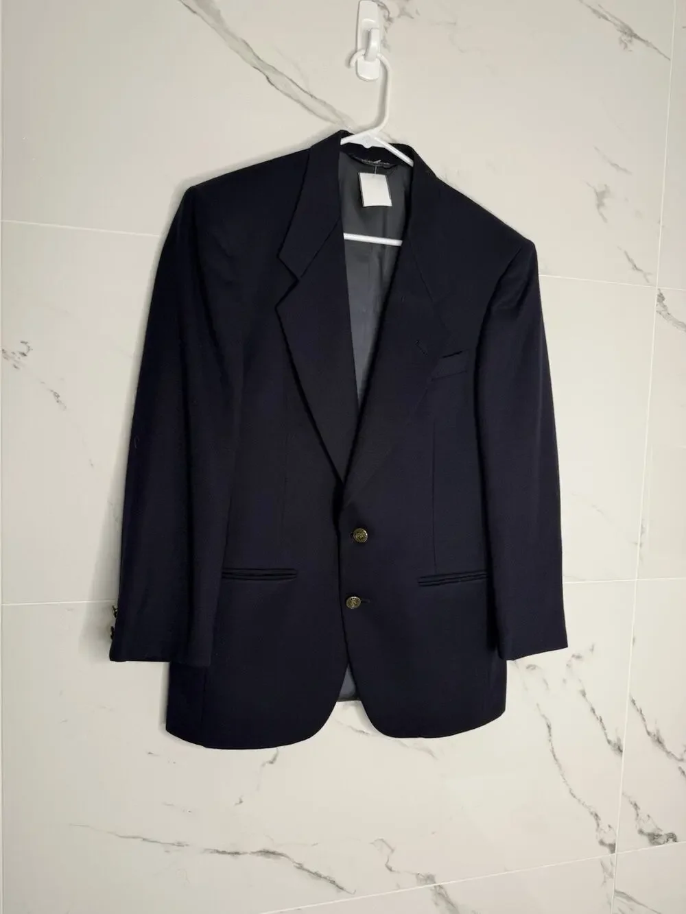 Blazer sport coat Pierre Cardin Union Made In USA Blue 34R Designer Classic